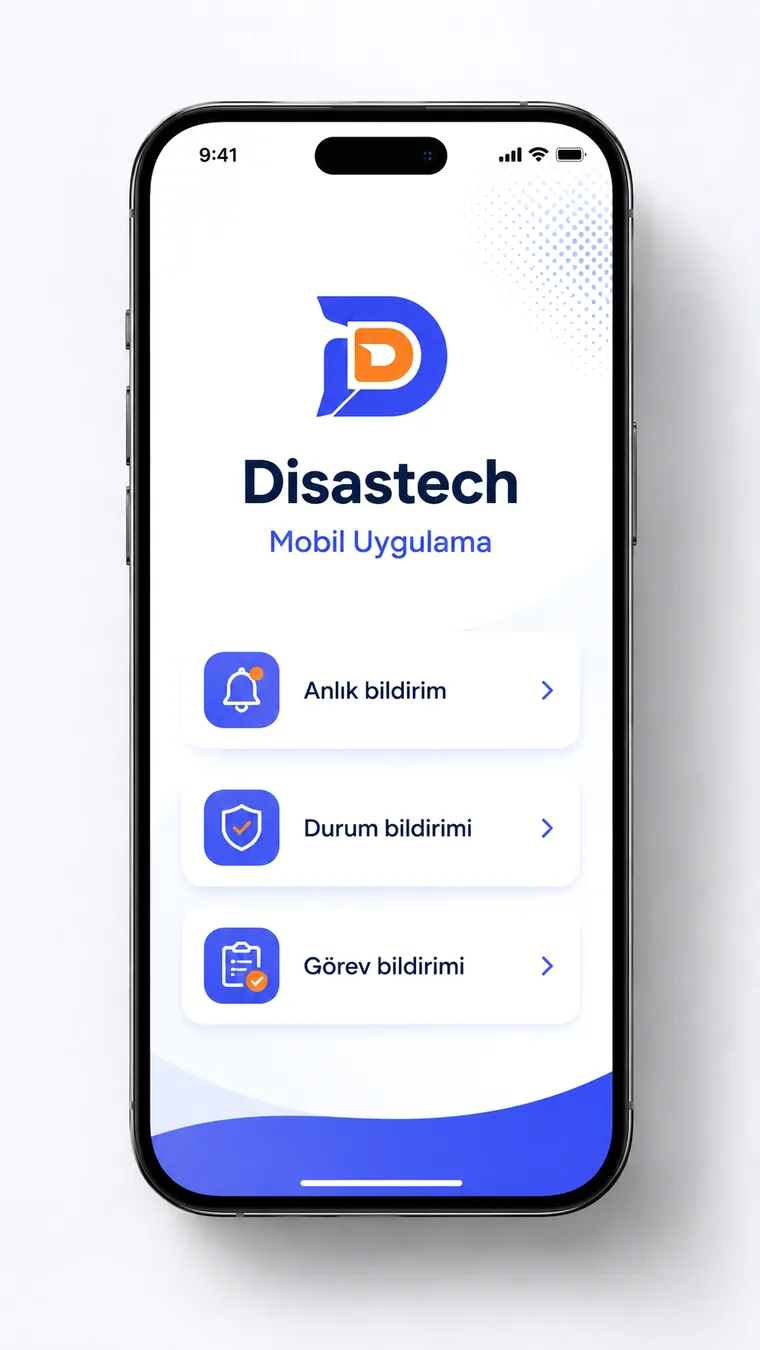Disastech Mobil Uygulama açılış ekranı